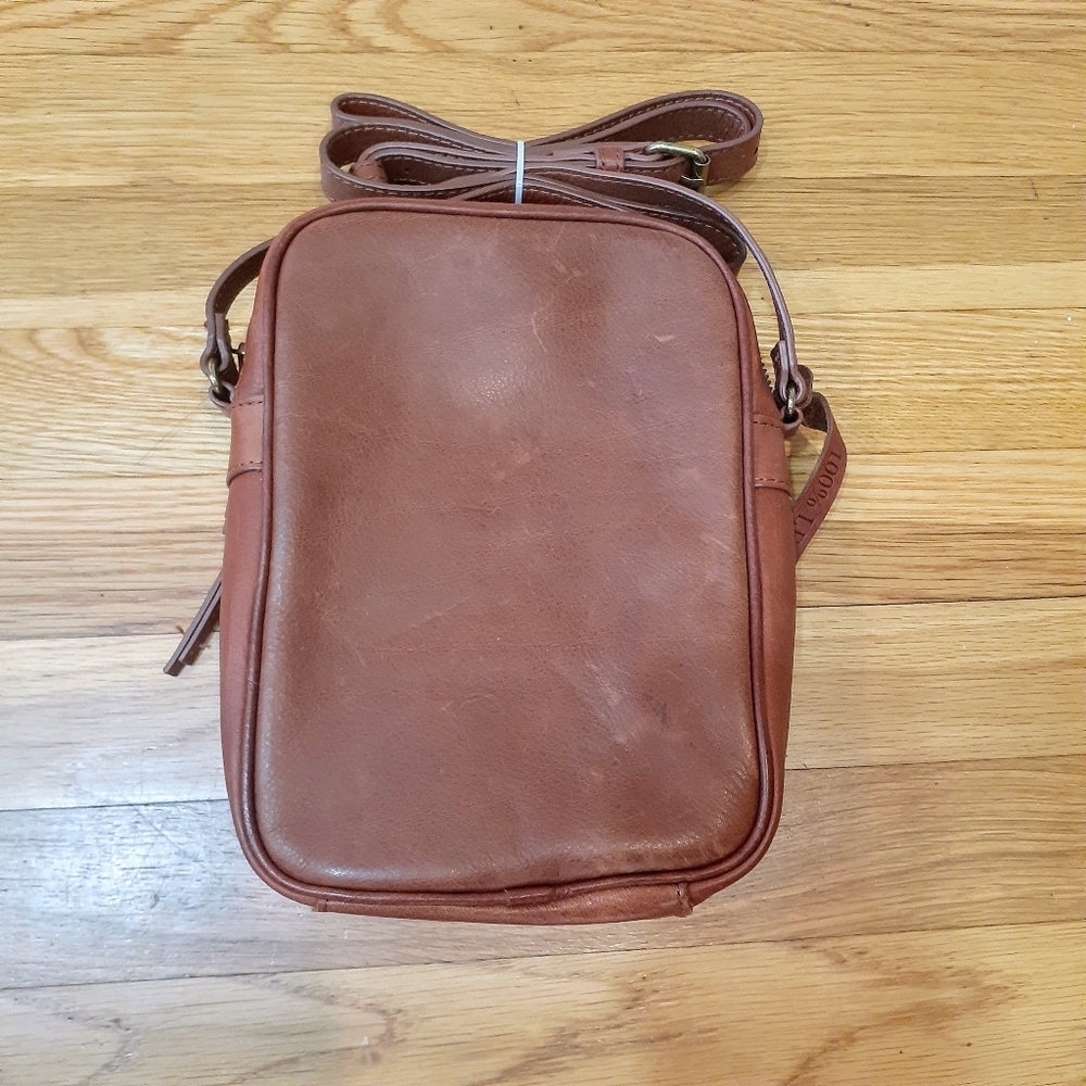 AMERICAN LEATHER CO Cleveland NS Crossbody Bag OS Chestnut American leather co - Picture 2 of 5